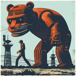 poster  movie  giant  iron  surreal  album  cover  screenprinting  Symbolist  hyper-realistic 1077876
