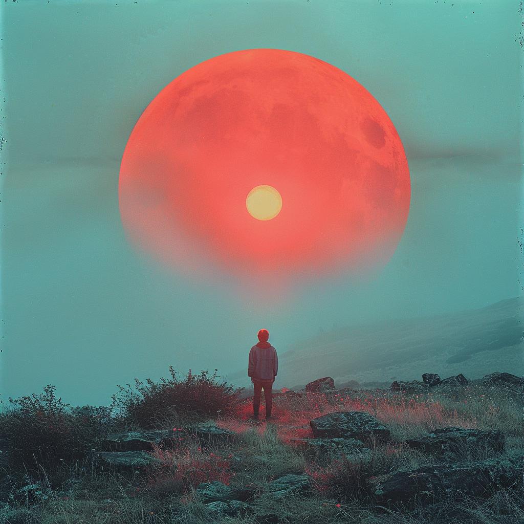 album  art  landscape  robot  surreal  photography  glow  teal  blue  volumetric 1032073