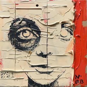 encaustic  portrait  woman  red  background  emotional  colorful  expressionism  impasto  artist 1066128