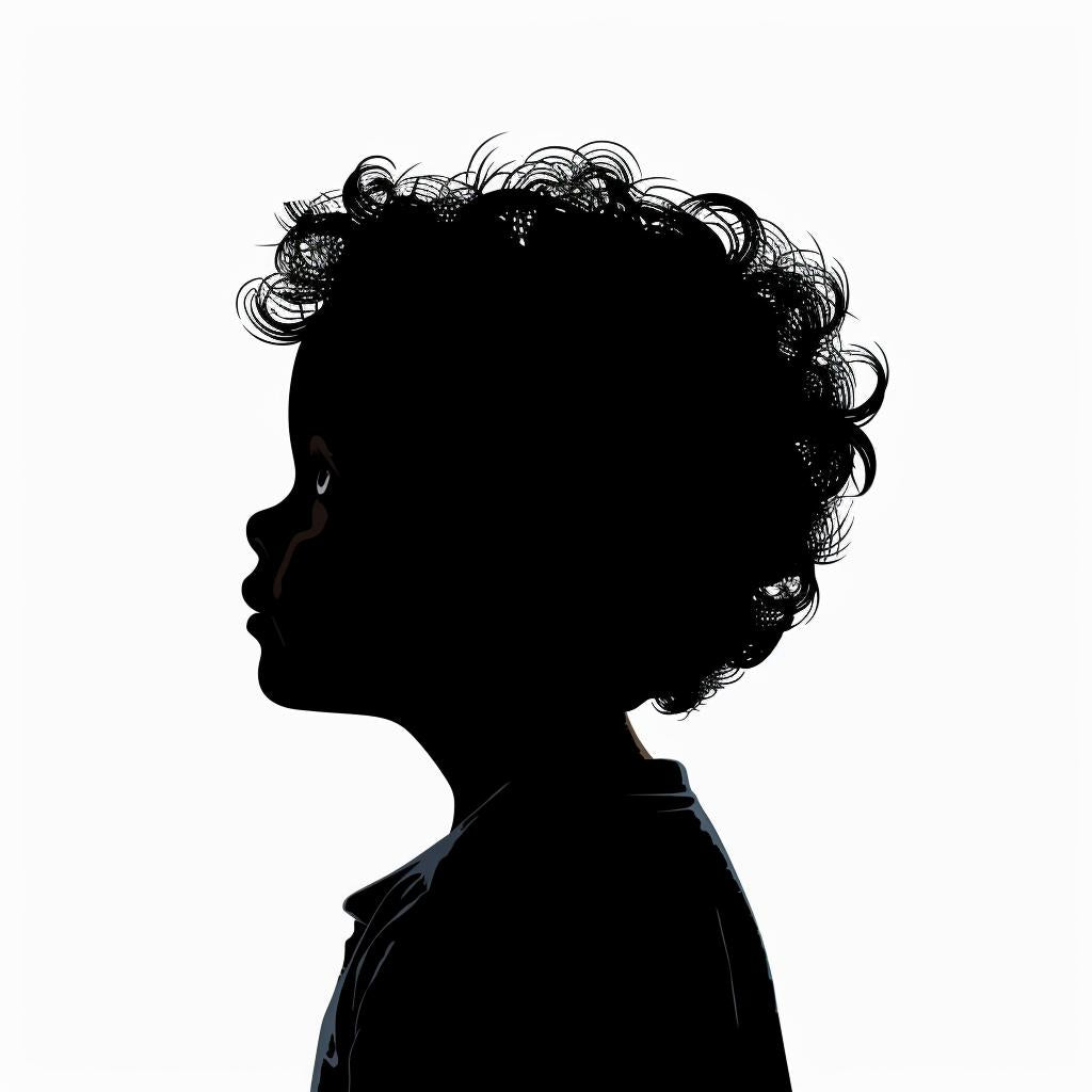 vector  silhouette  child  profile  isolated  white  background  clean  human  fullcolor 953841