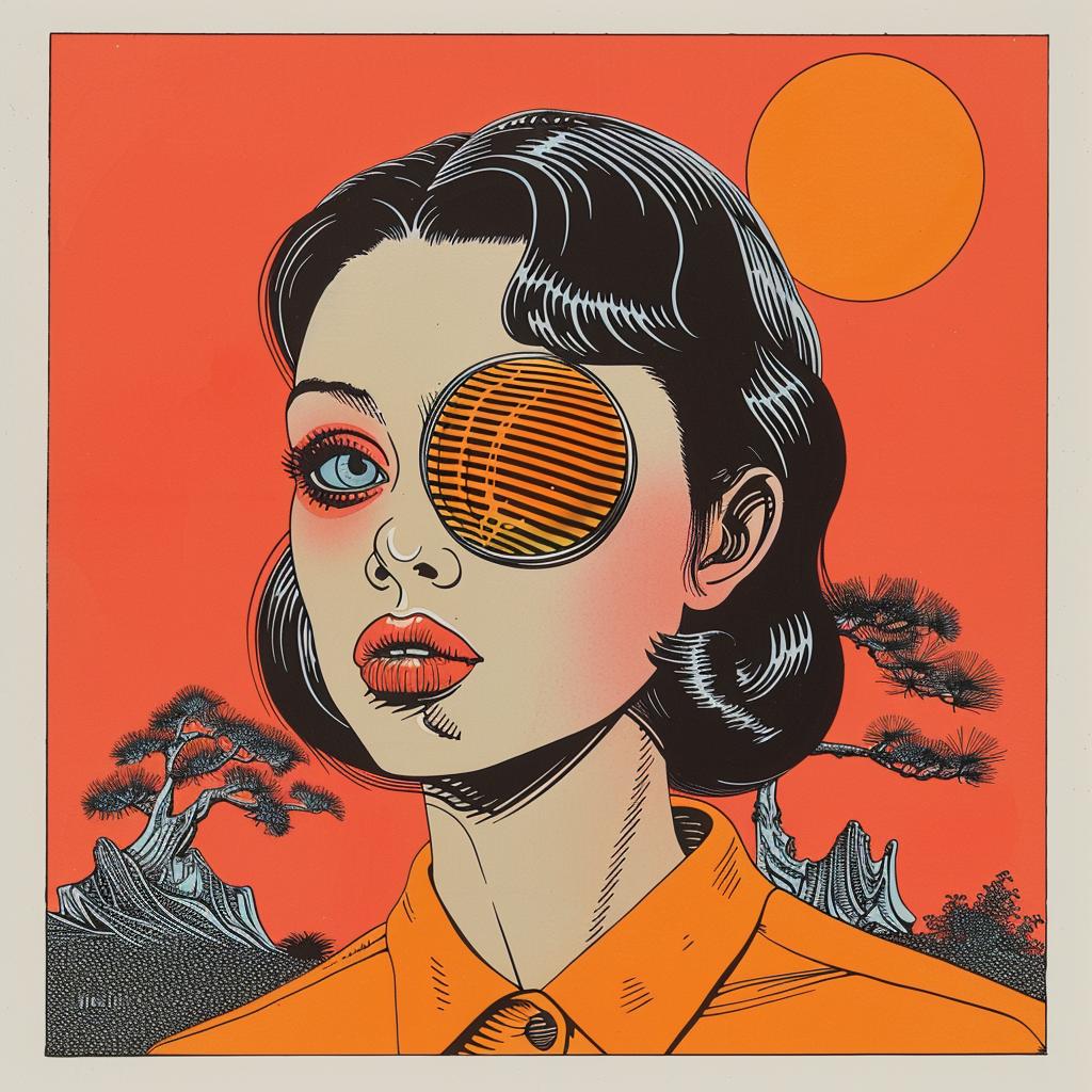 cover  horror  novel  minimalism  woman  sunglasses  orange  style  design  art 1020238