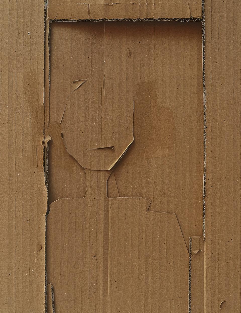 صندوق من الورق المقوى، تصميم فني للوجه، تعبير مرح، رسم، تصويري، إبداعي، 951536