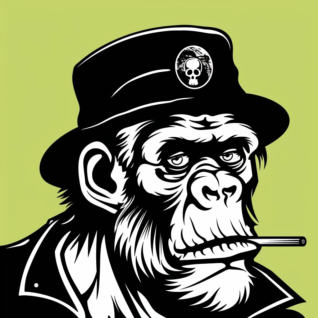 monkey  hat  cigarette  illustration  smoking  whimsical  funny  artwork  character  quirky 939965