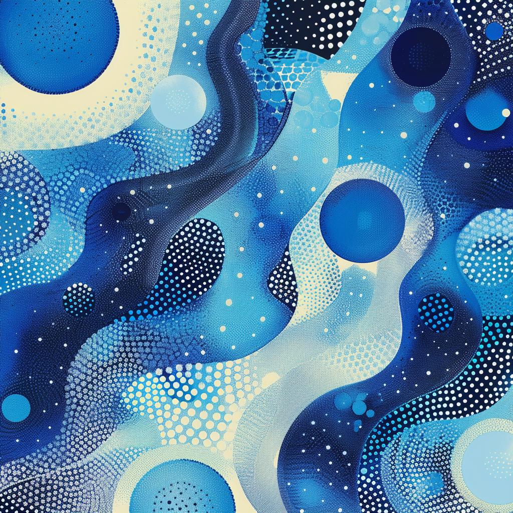 retro  pulp  poster  blue  dots  psychedelic  art  pointillism  technomusic  wave 970742