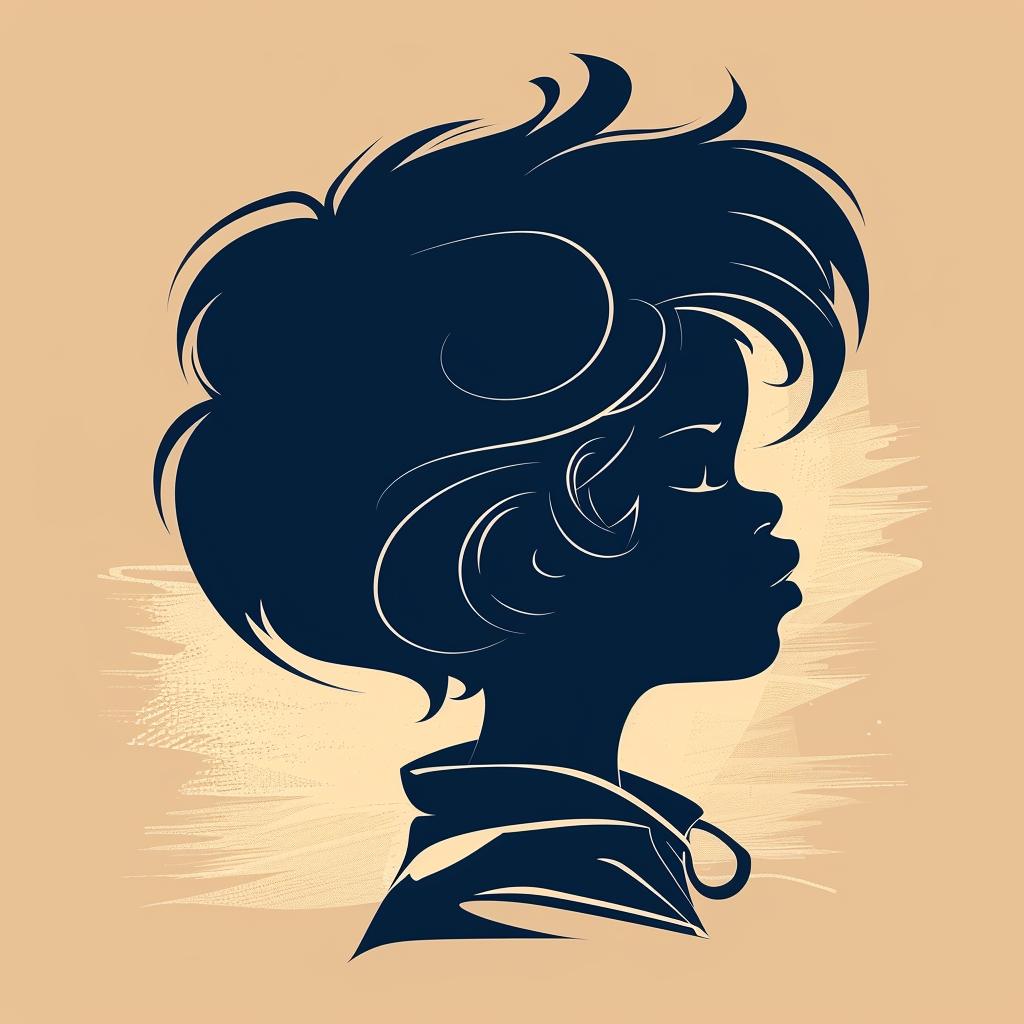 silhouette  african  american  boy  curly  hair  child  profile  small  afro 953838
