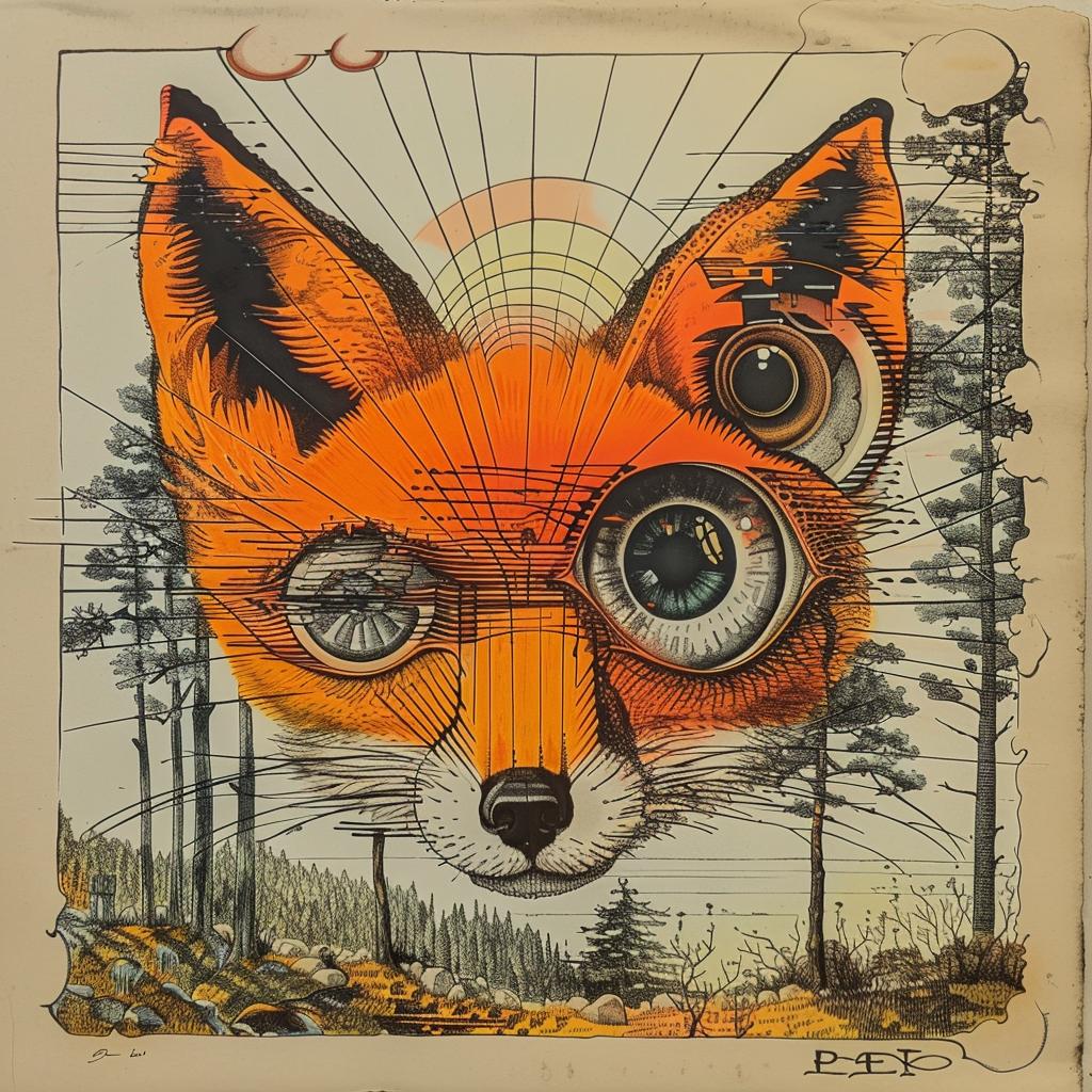 fox  eyes  sun  dada  surrealism  airbrush  makeup  creature  whimsical  imaginative 939383