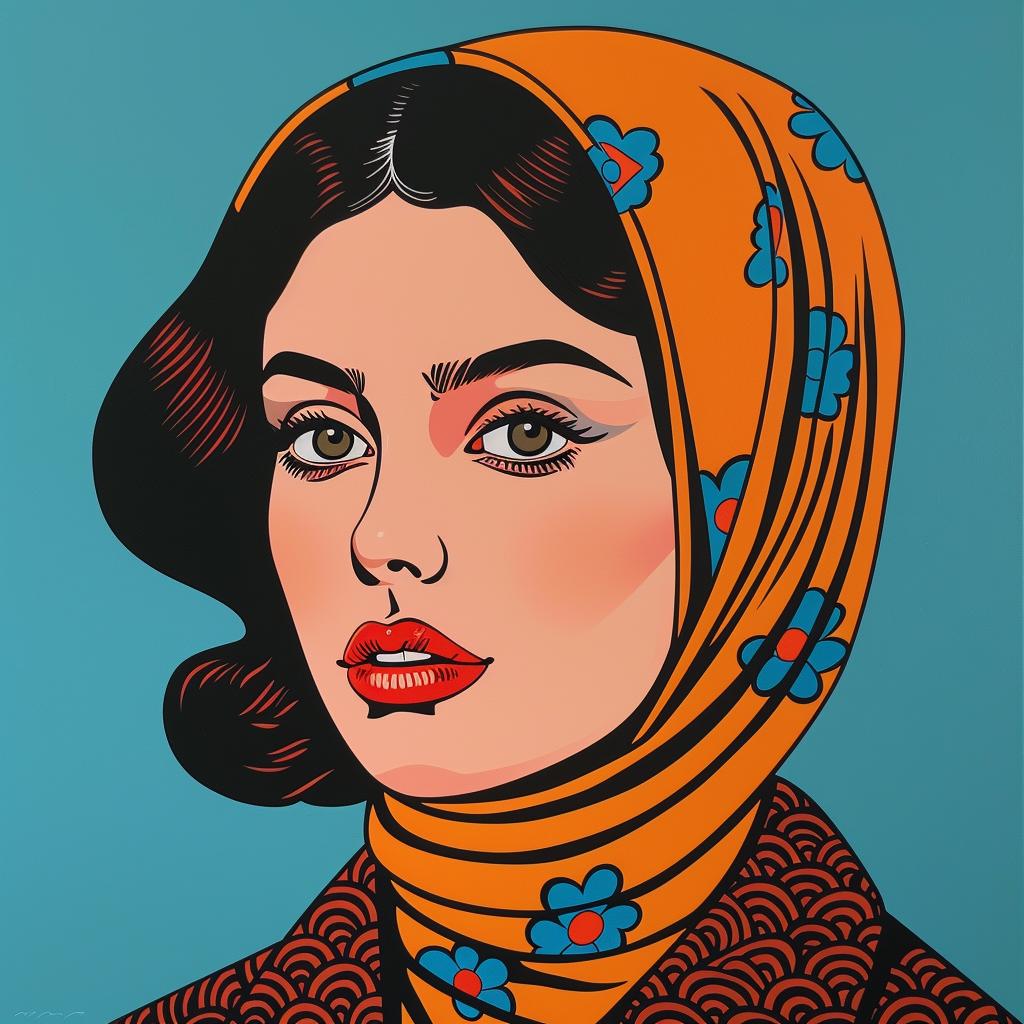 woman  hijab  painting  headscarf  MiddleEastern  fashion  art  portrait  realism  style 1023677