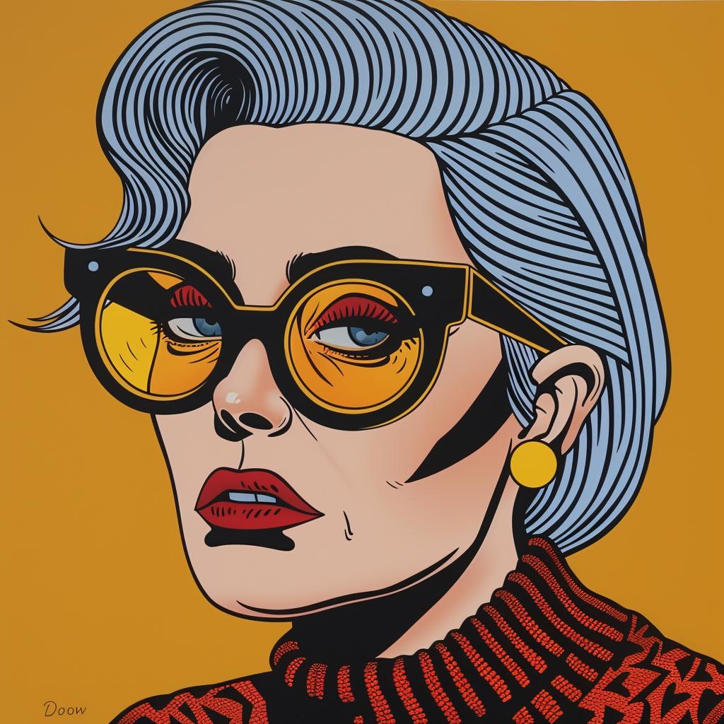woman  portrait  glasses  painting  expression  middle-aged  realism  style  colorful  appearance 972669