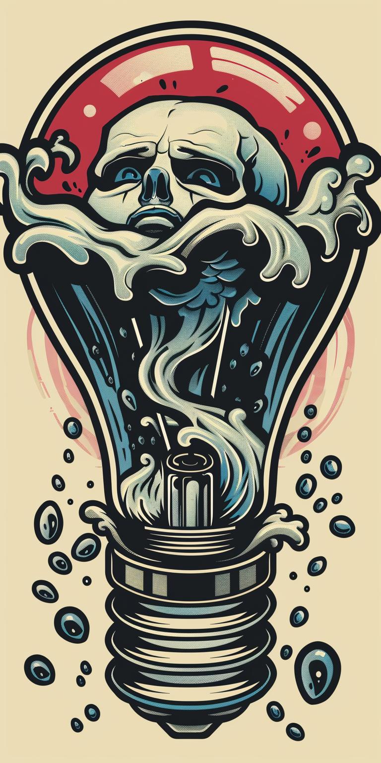 skull  lightbulb  surreal  dark  symbolic  fantastical  illustration  intricate  creative  artistic 940666