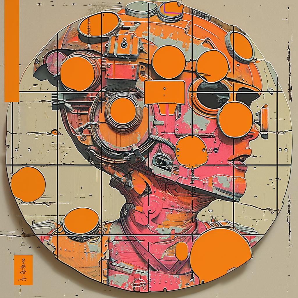 poster  concert  cyberpunk  anime  painting  woman  colorful  dots  design  artwork 966966