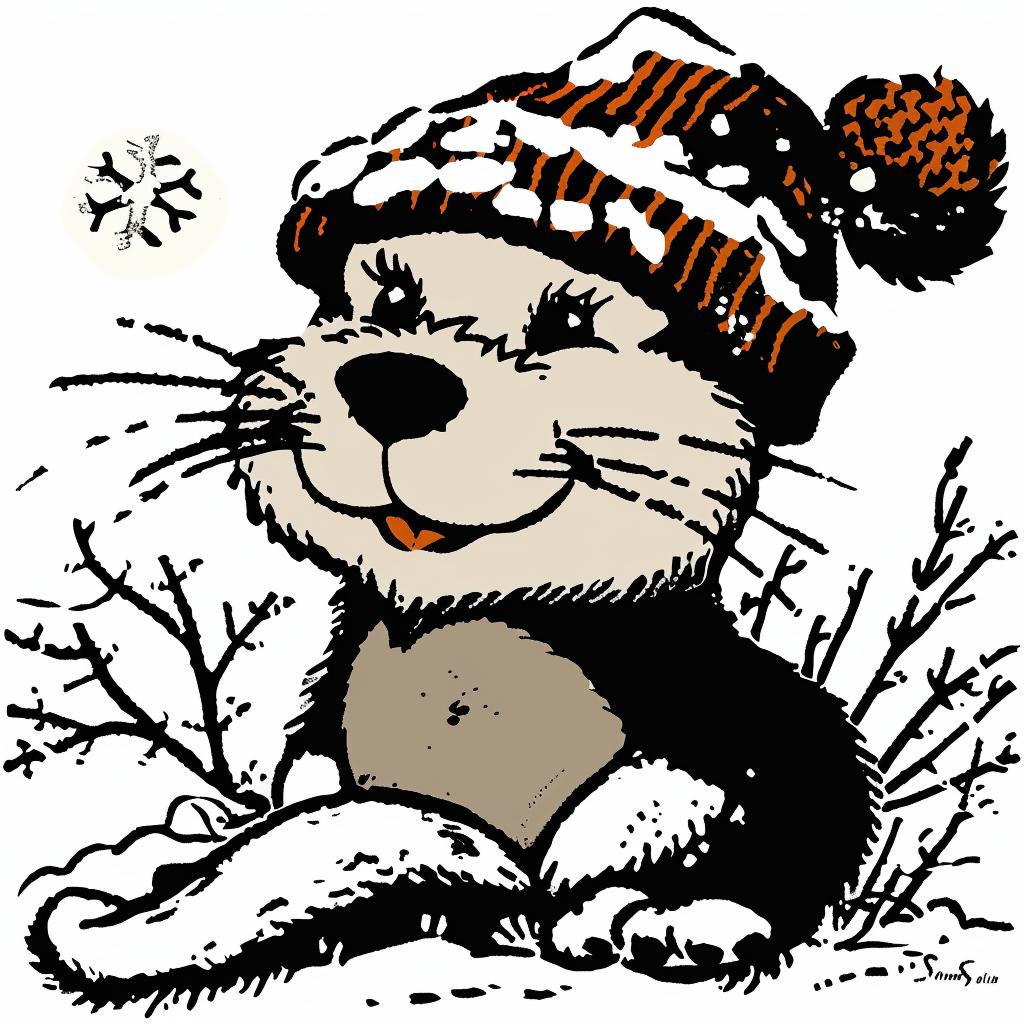 mouse  cartoon  scarf  knit  animal  cute  whimsical  cap  illustration  white 942317