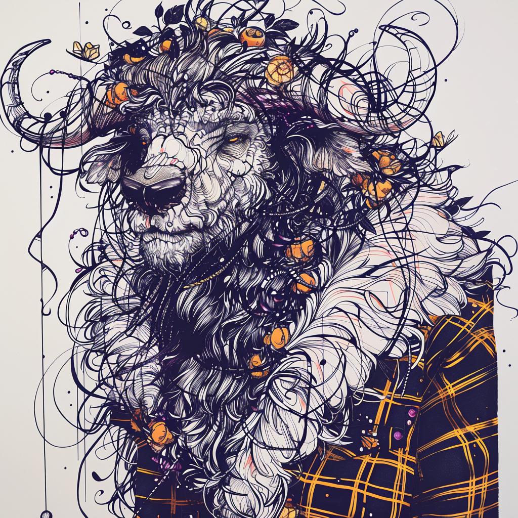 mythical  creature  buffalo  plaid  unique  pop  culture  monsters  fantastical  hybrid 952374