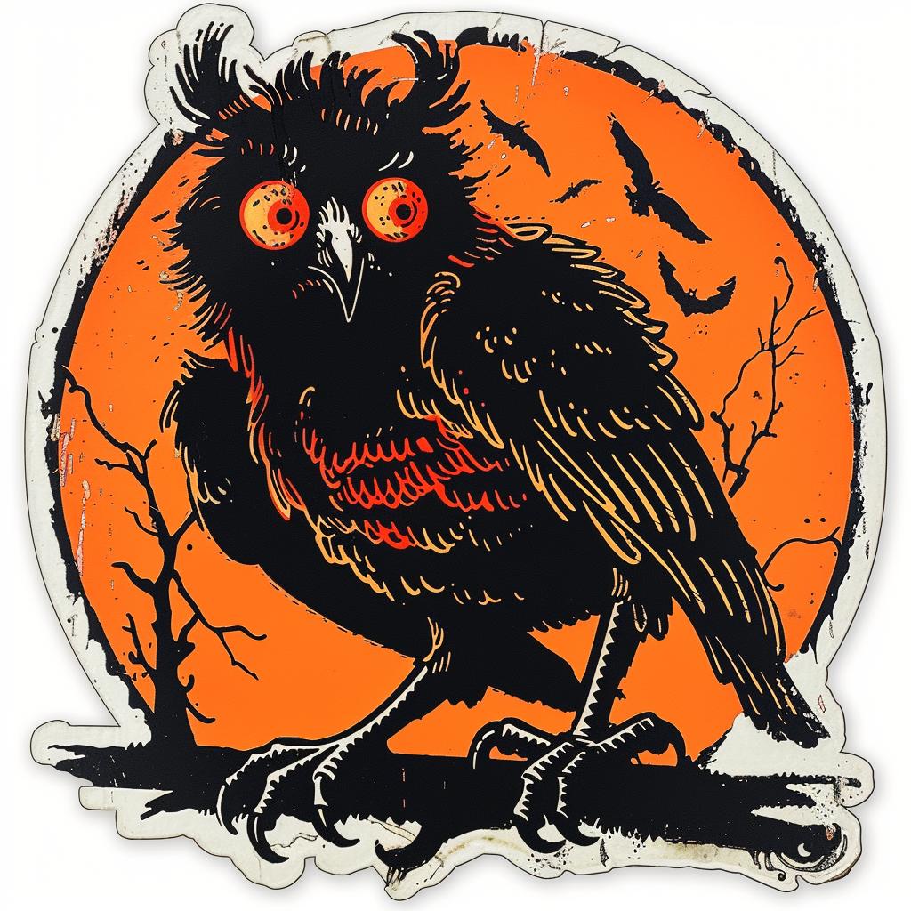 vintage  logo  mark  catesby  naturalistic  spiritual  occult  owl  sticker  background 924822