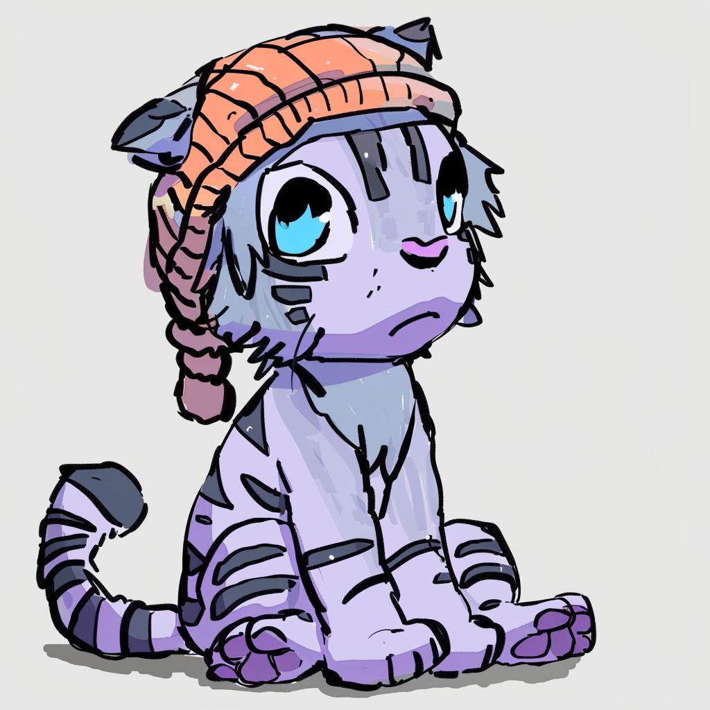 tiger  kawaii  streetwise  urban  minimal  character  cute  beanie  cap  cartoon 955962