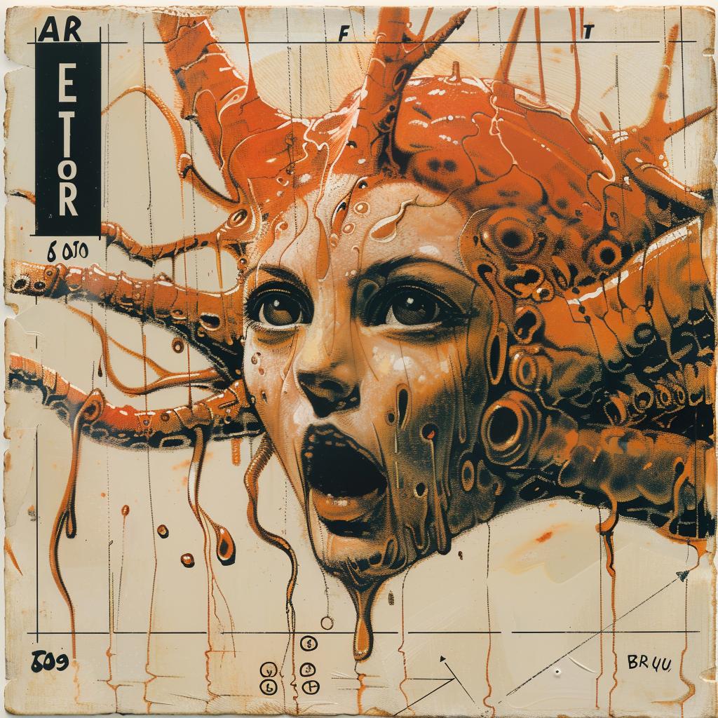 woman  blood  dripping  encaustic  art  dramatic  horror  graphic  expression  portrait 947951