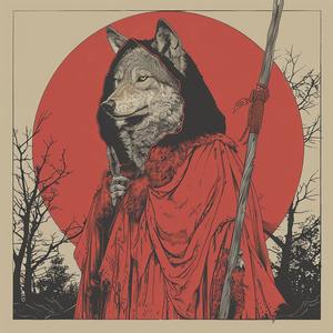 wolf  grim  reaper  surreal  album  Koloman  Moser  screenprinting  mystical  art 1079608