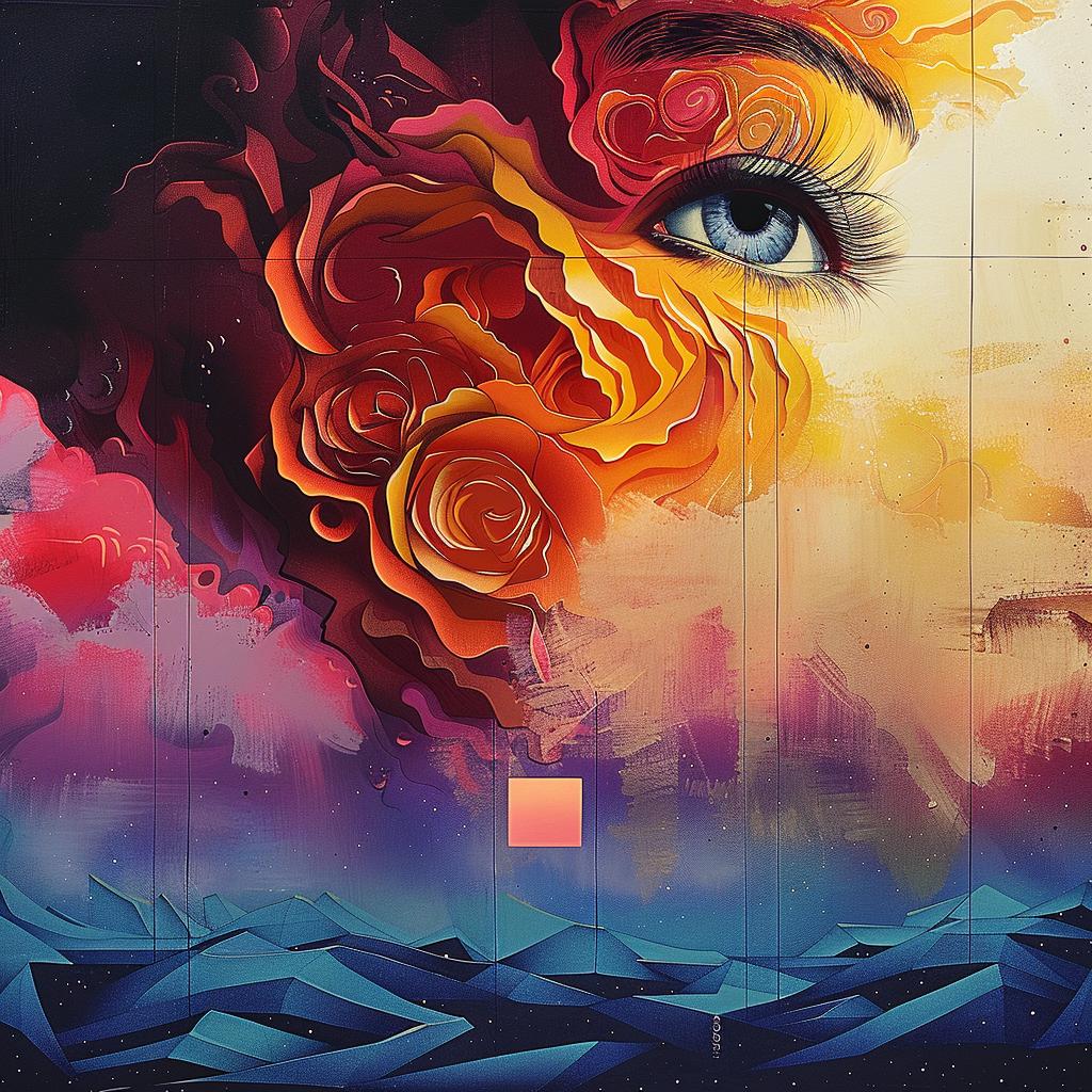 امرأة زهور رسم الوجه فن إبداعي تصميم توضيحي جرافيكي تجريدي 967875