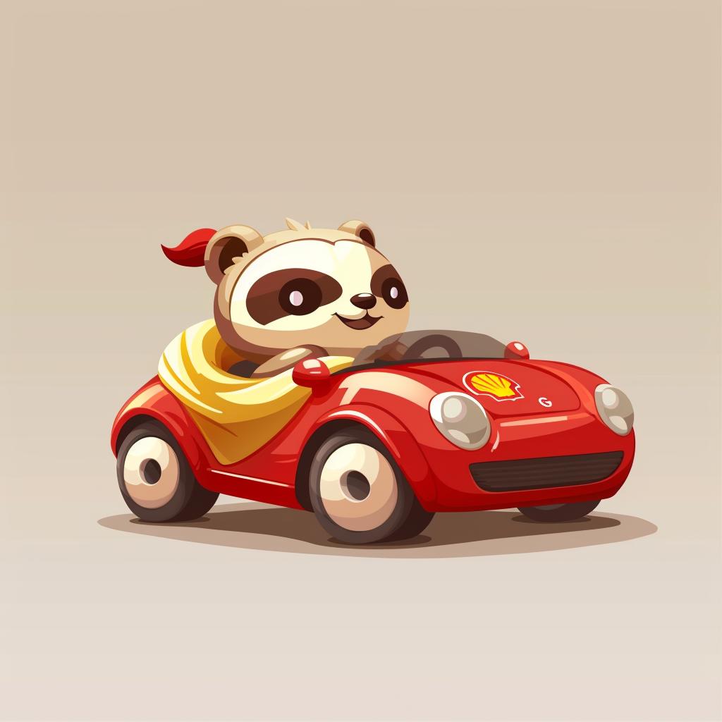 sloth  driving  convertible  kawaii  cute  cartoon  animal  fun  vehicle  whimsical 939752