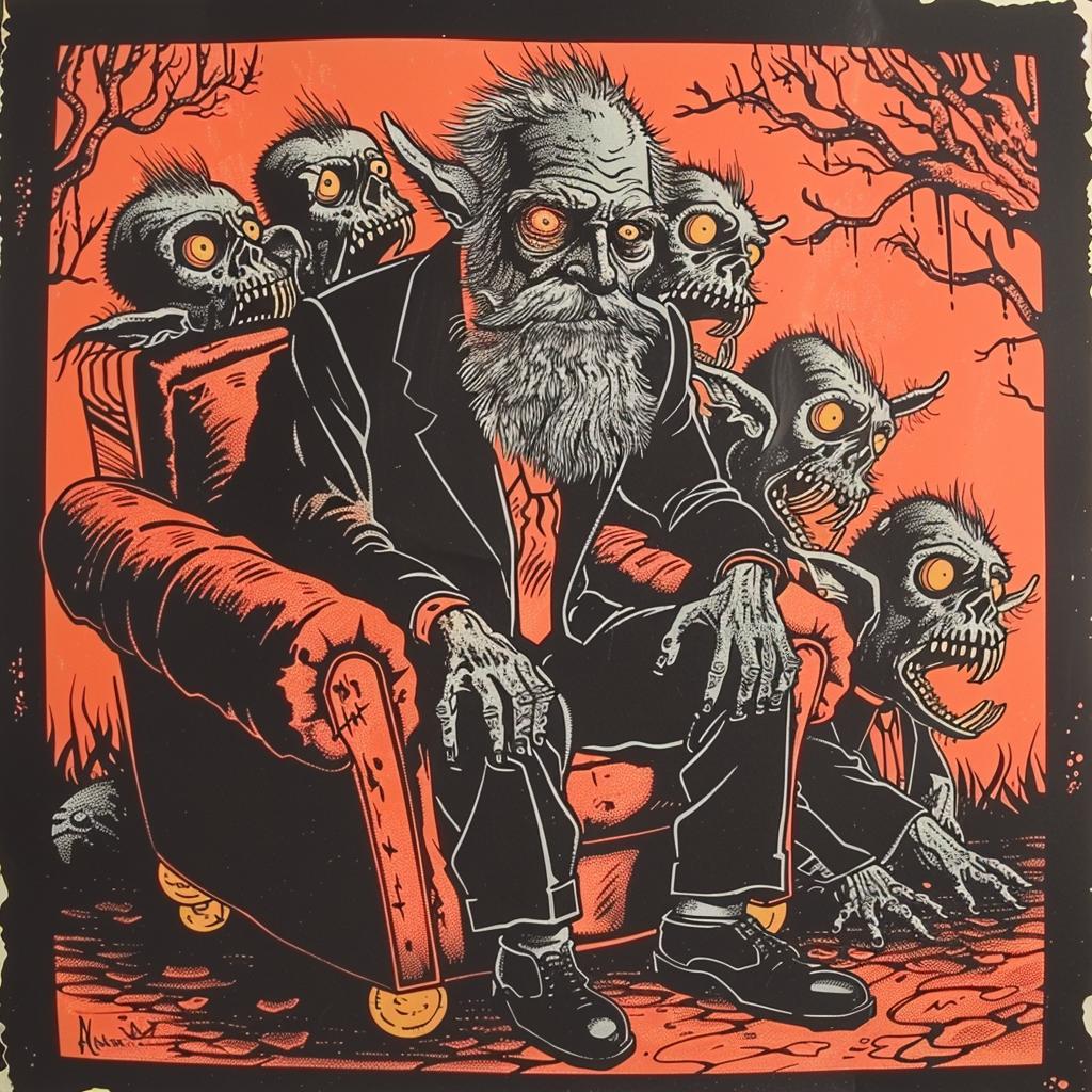 rockwell  naturalistic  spiritual  terror  occult  dark  arts  poster  band  design 930404