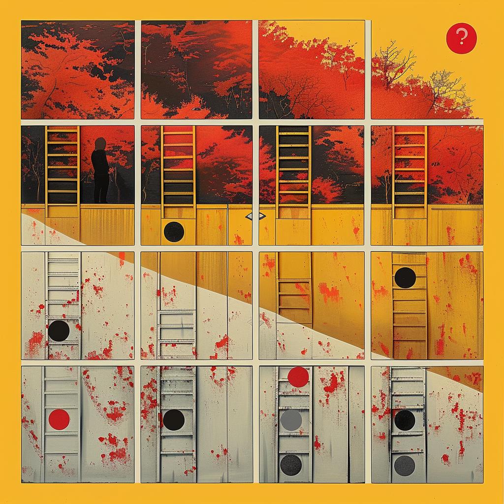 painting  ladder  encaustic  palette  impasto  axonometrics  artwork  color  visual  design 969733