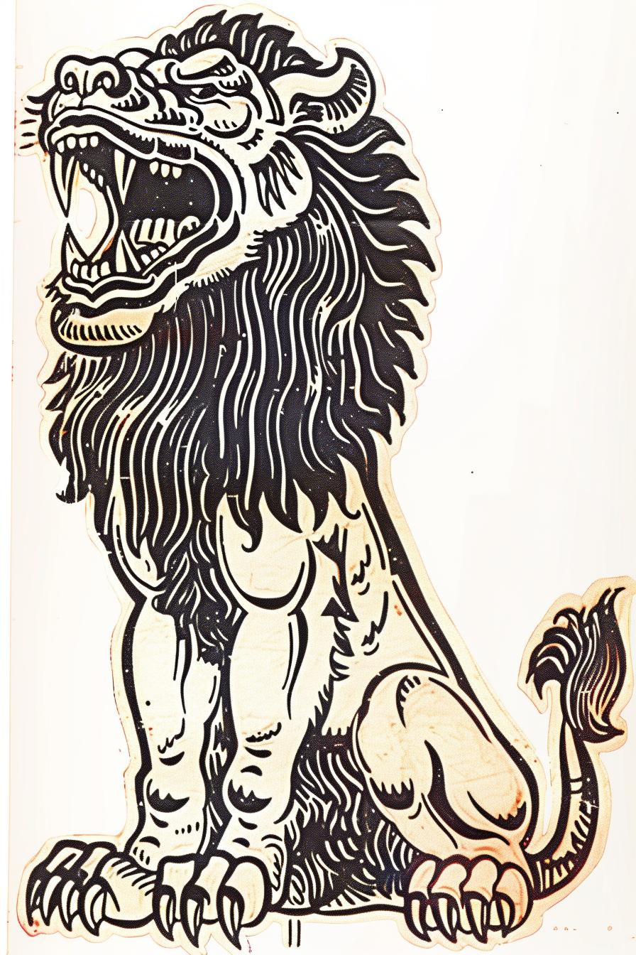 lion  snarling  Todd McFarlane  drawing  mythical  fierce  art  wildlife  creature  graphic 934177