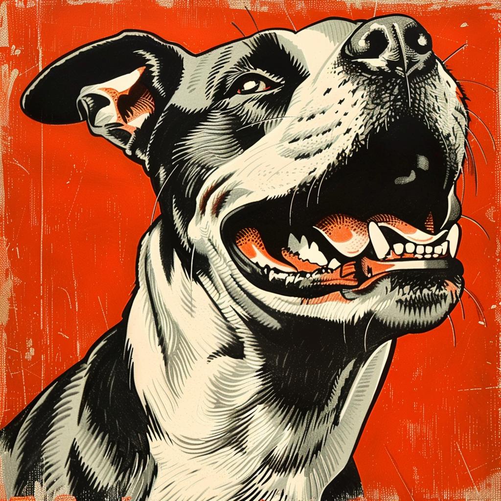pitbull  happy  dog  open  mouth  poster  canine  playful  smile  vibrant 927487