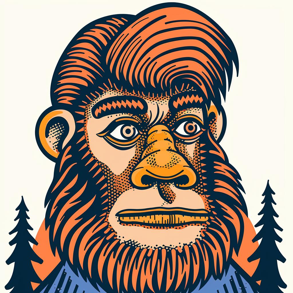 bigfoot  portrait  ape  beard  forest  wildlife  mysterious  creature  painting  surreal 962501
