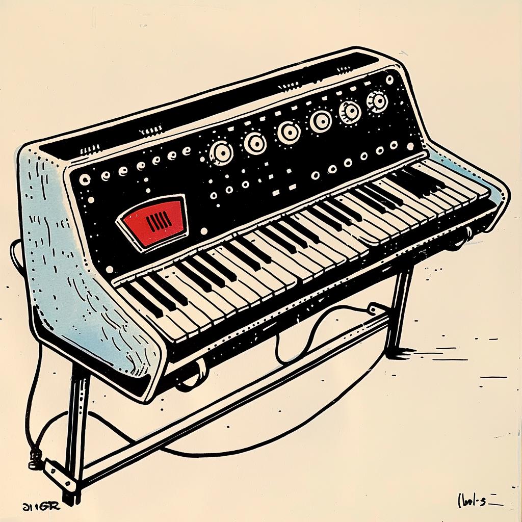 KORG  synth  drawing  keyboard  illustration  music  red  button  design  graphic 923171
