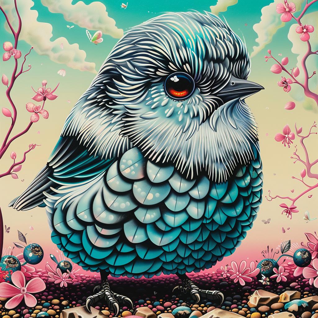 bluebird  painting  pink  flowers  white  background  bird  chubby  colorful  art 1033521