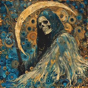 Art Nouveau  Surrealism  pointillism  grim  reaper  deathmetal  dark  occult  naturalistic  fusion 1077144