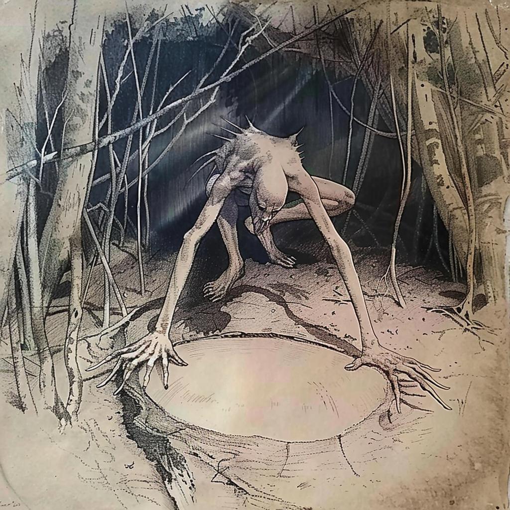 monster  drawing  horror  woods  creature  eerie  illustration  fantasy  dark  weird 949218