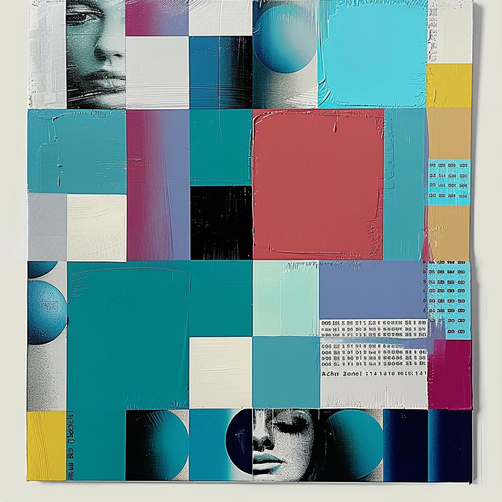 woman  face  squares  shape  painting  abstract  modern  art  style  colorful 963677