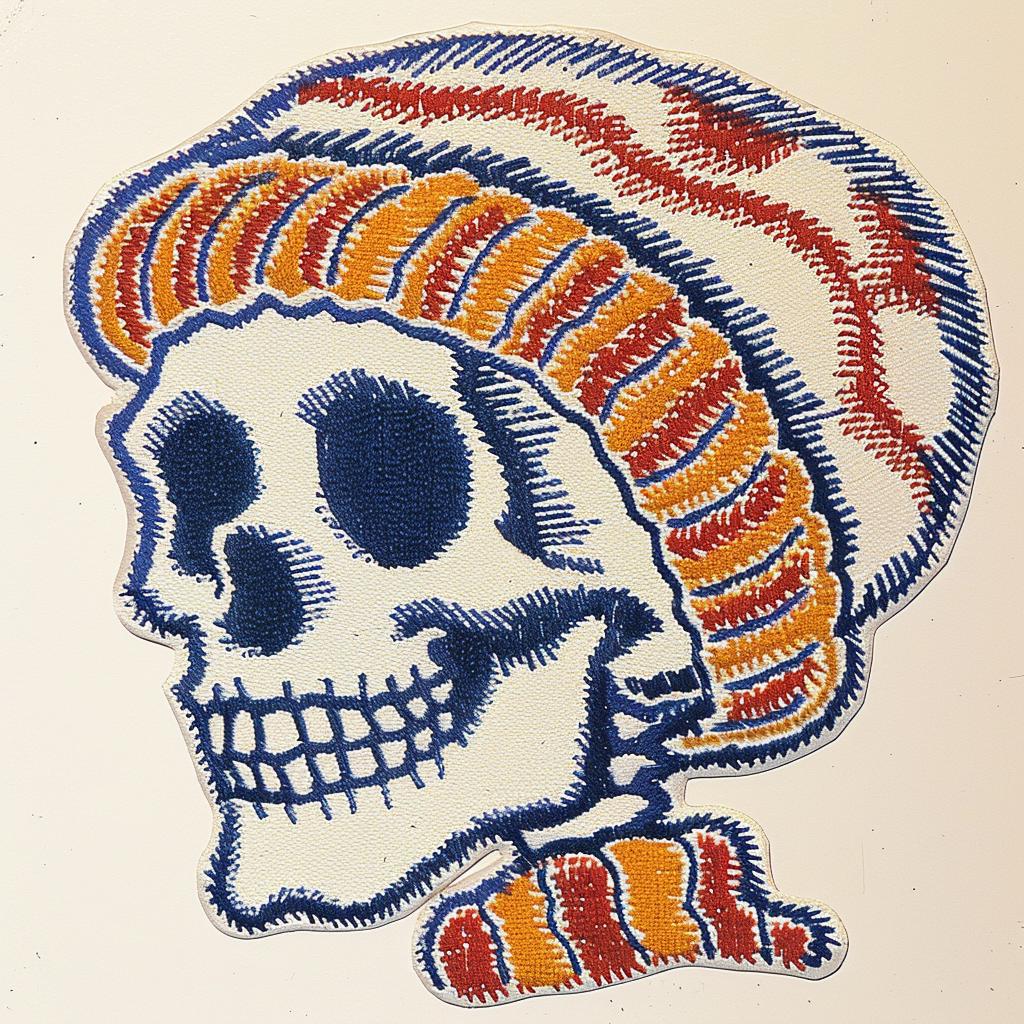 patch  streetwear  skull  chenille  hat  scarf  hip-hop  cool  minimal  design 961193