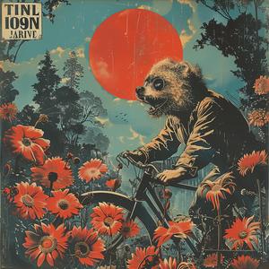 bear  bike  flowers  poster  chromolithography  whimsical  playful  bright  artistic  creative 1051385