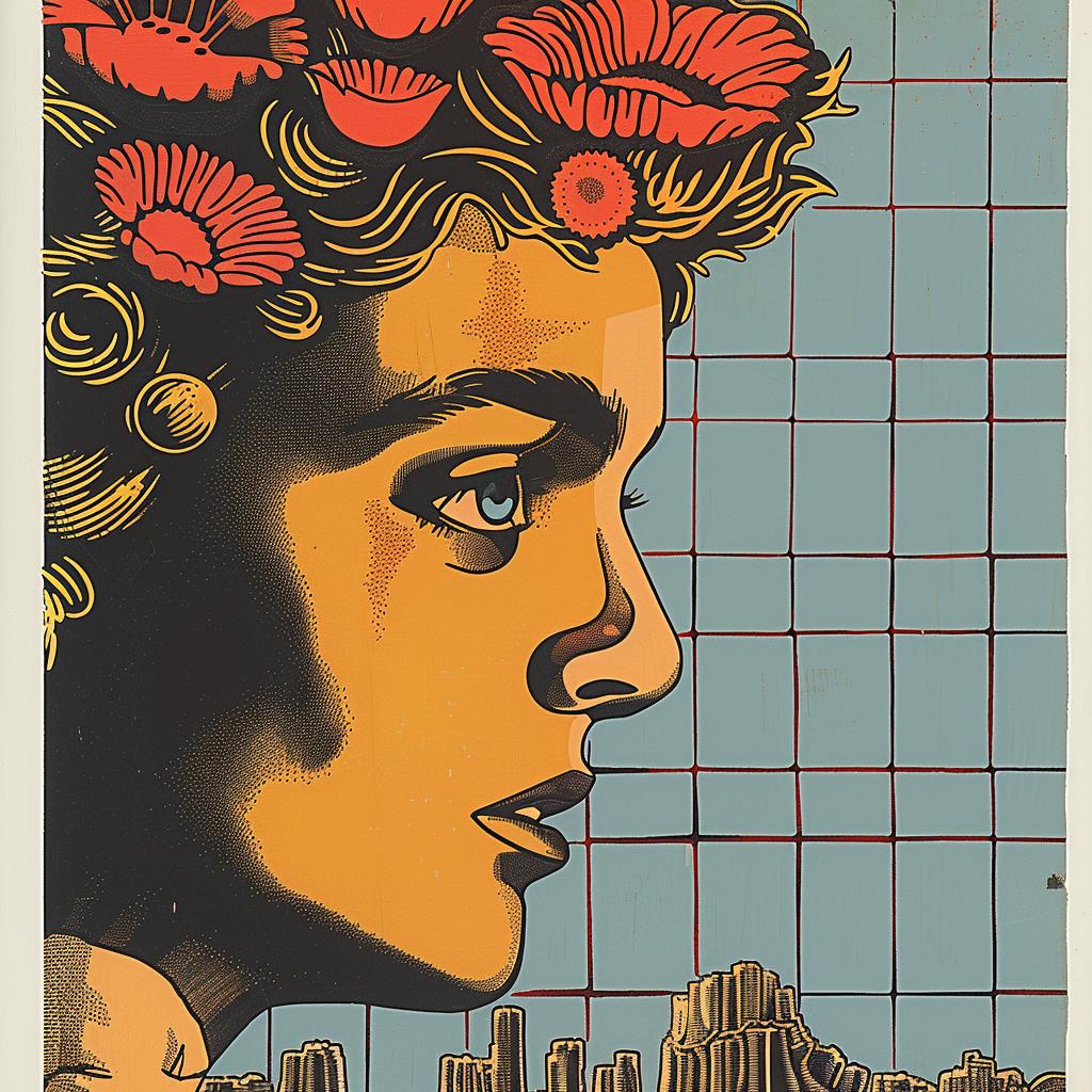 poster  flowers  hair  woman  collage  vibrant  art  nature  face  colorful 951346