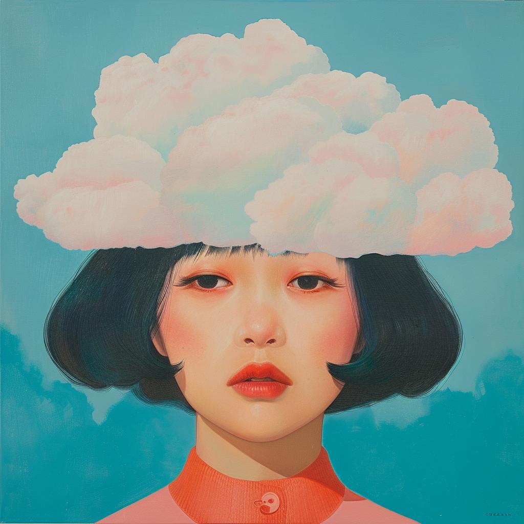 surreal  album  cover  clouds  girl  asian-american  creative  artistic  imagination  Joan 976531