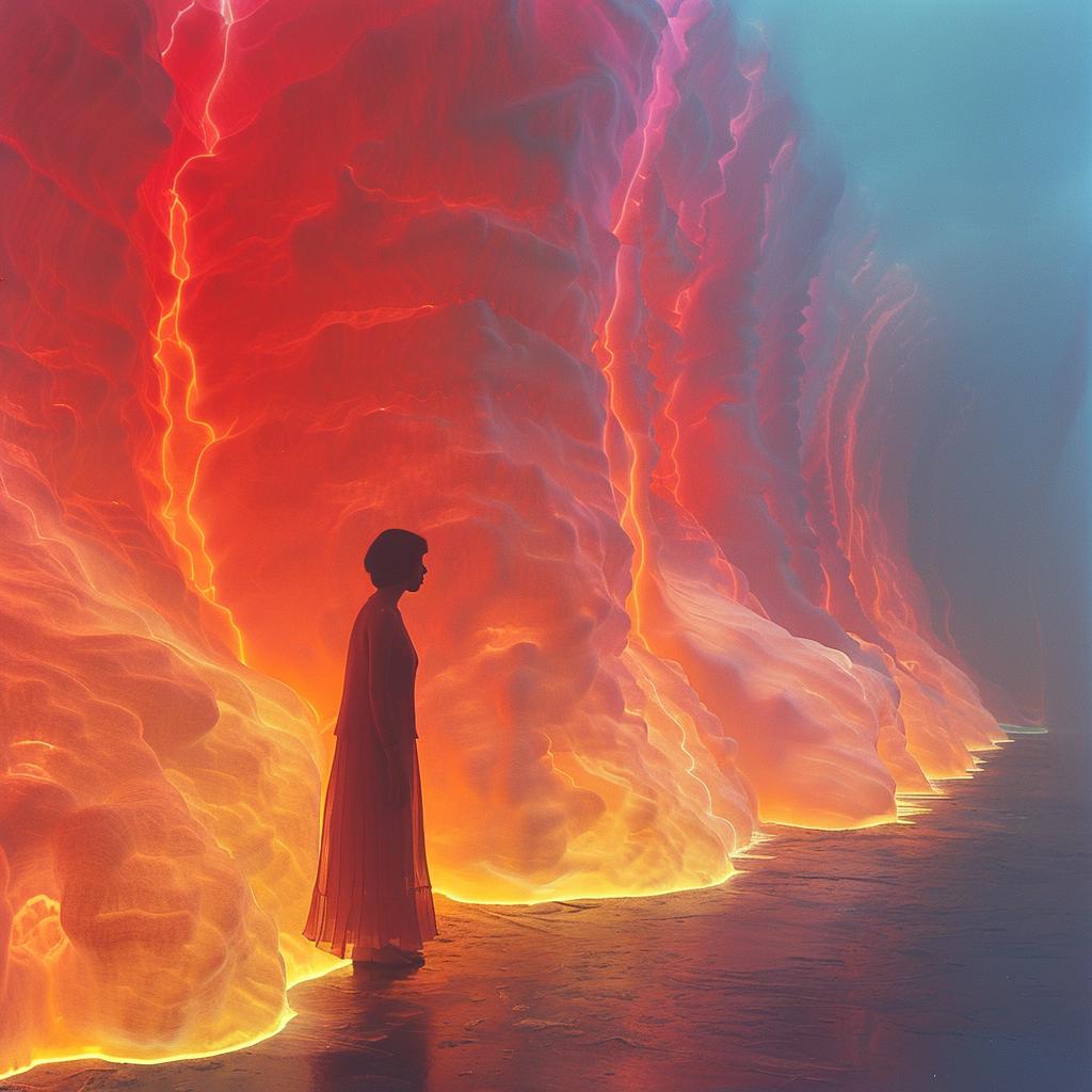 quantum  waves  surreal  double  exposure  NYC  fire  lighting  glow  lifestyle 1028556
