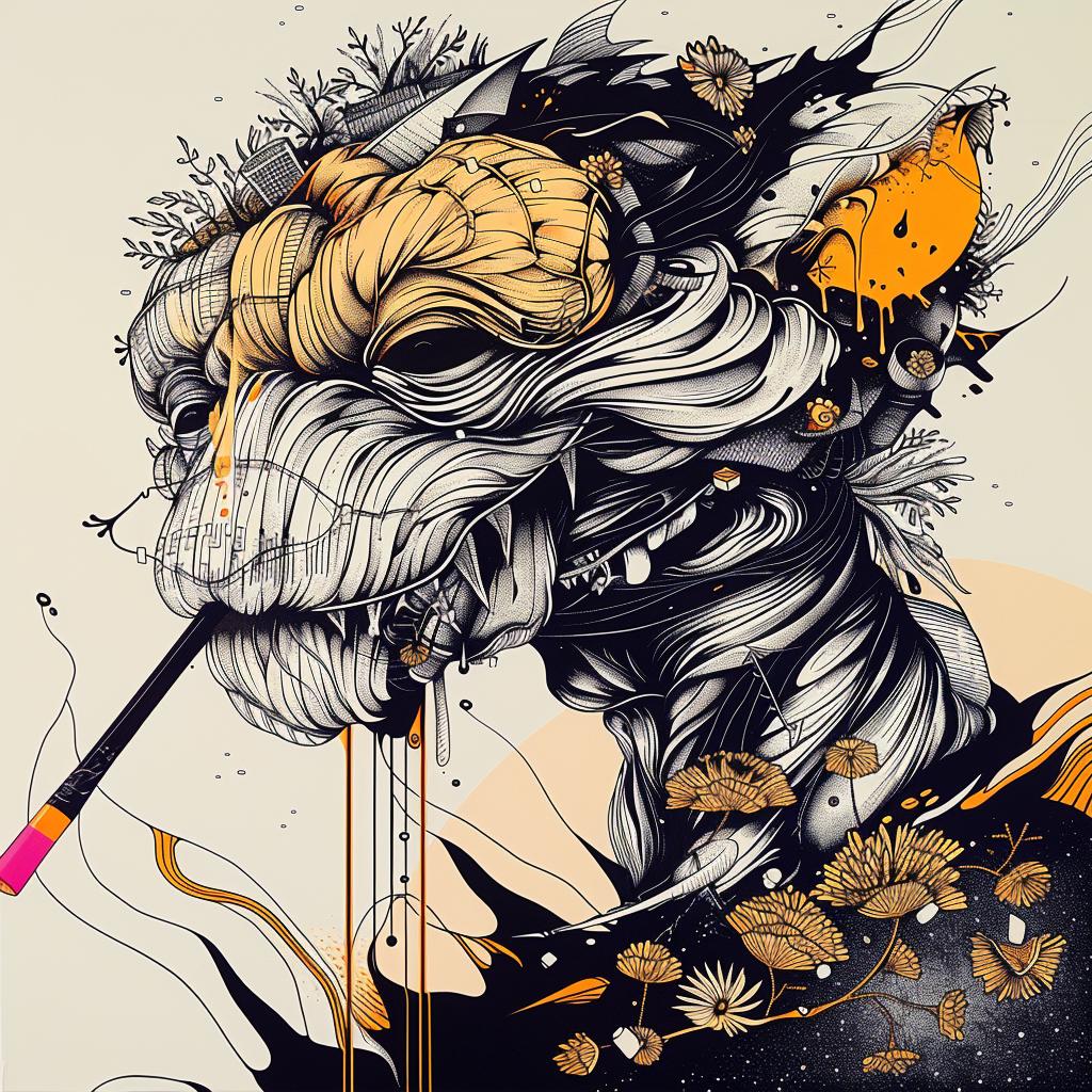 فن رقمي مختار، رسم توضيحي، تصميم ياباني نابض بالحياة، إبداعي، ملون، 948359
