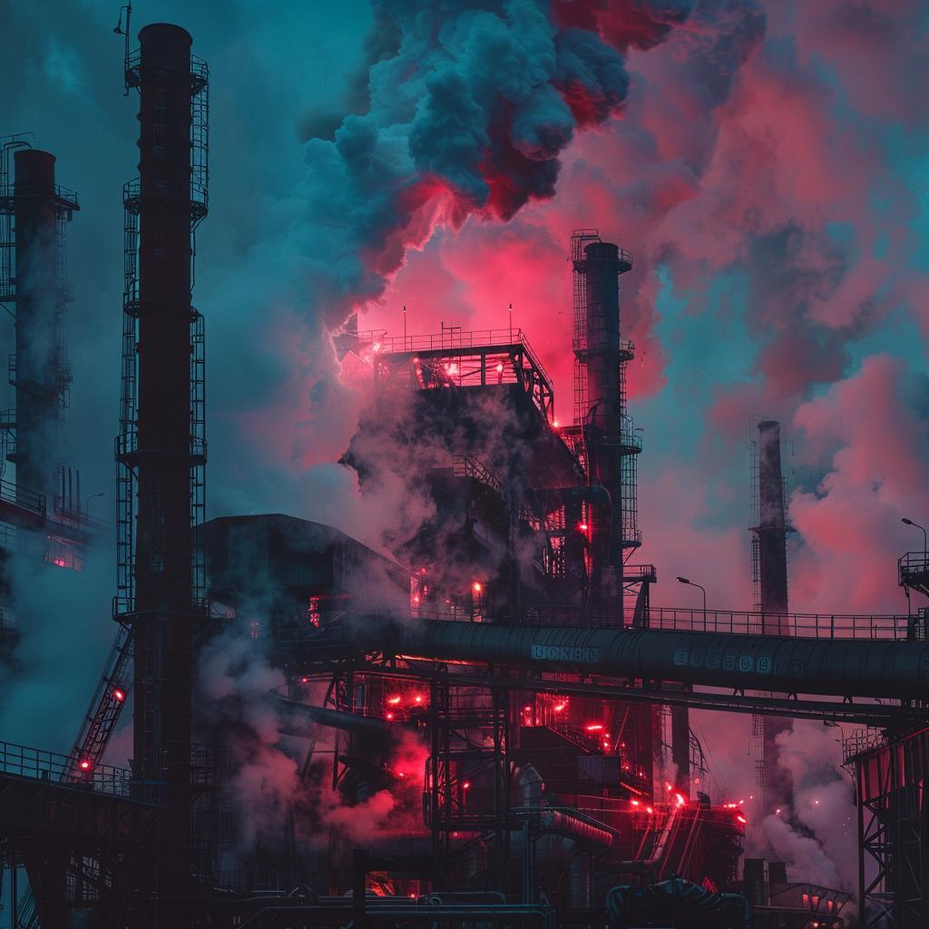 factory  industrial  photo  smoke  chimneys  lighting  steel  dark  glow  raw 965330