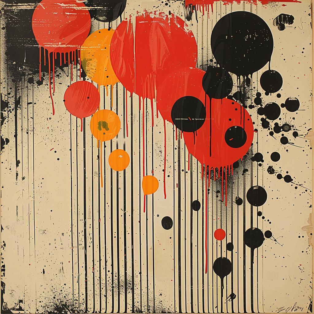 abstract  colorful  circles  red  orange  black  painting  art  modern  graphic 916179