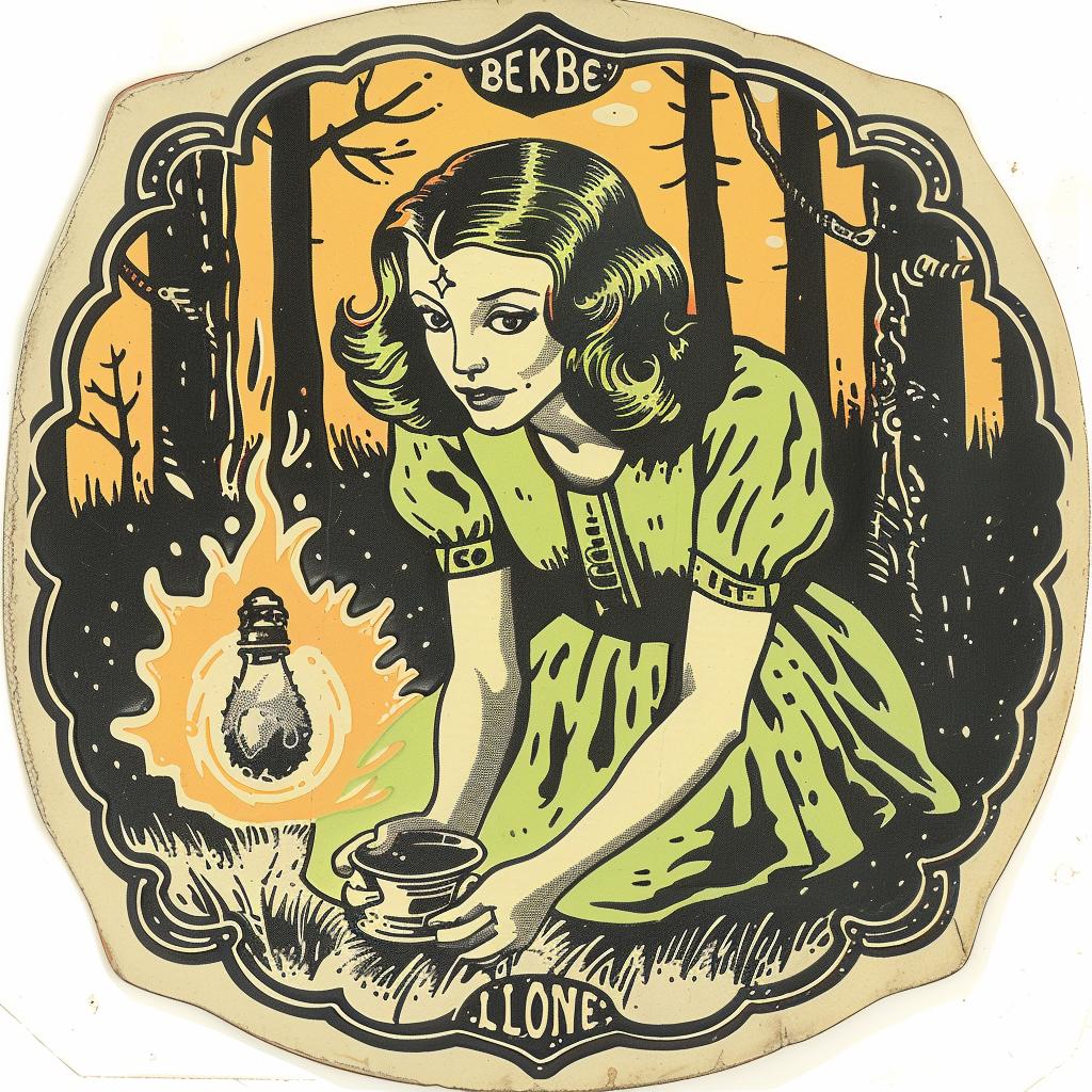 beauty  sticker  woman  lightbulb  BeckyCloonan  whimsy  conceptual  illustration  feminine  bright 932118