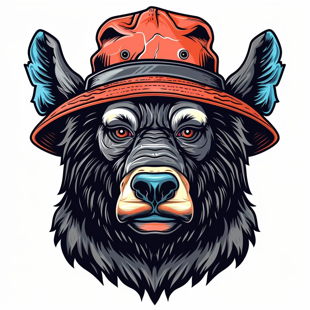 bear  aggressive  streetwise  zoo  animal  red  hat  culture  simple  minimal 958766