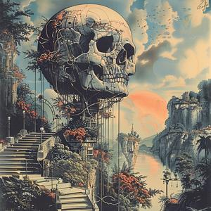 skull  bird  painting  macabre  gothic  illustration  chromolithography  dark  fantasy  surreal 1040222