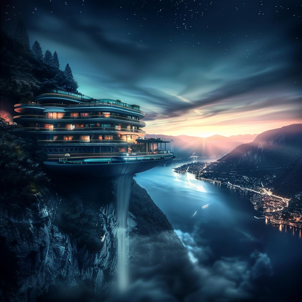 helicopter  luxury  hotel  Italy  mountain  water  view  architecture  landscape  travel 1034110