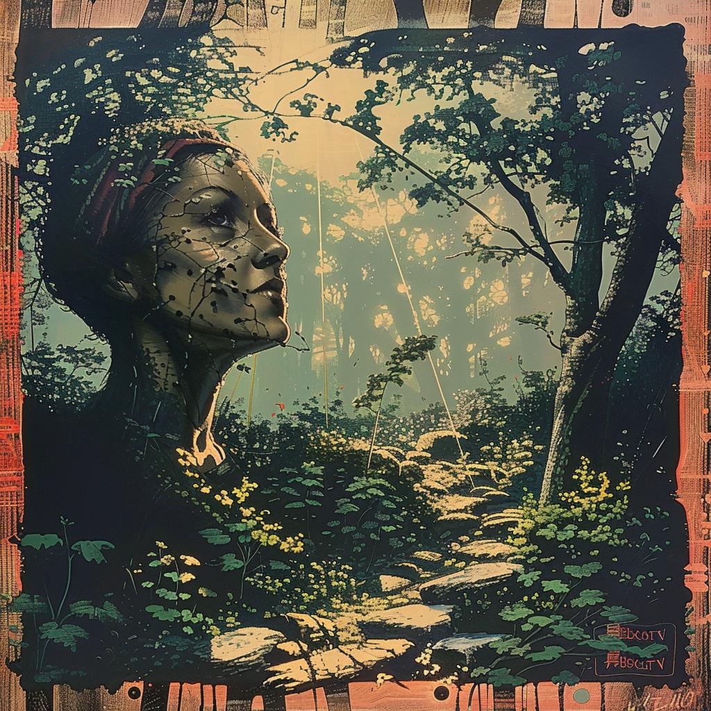 painting  woman  woods  nature  serenity  visual-art  expression  emotional  landscape  contemporary 949635