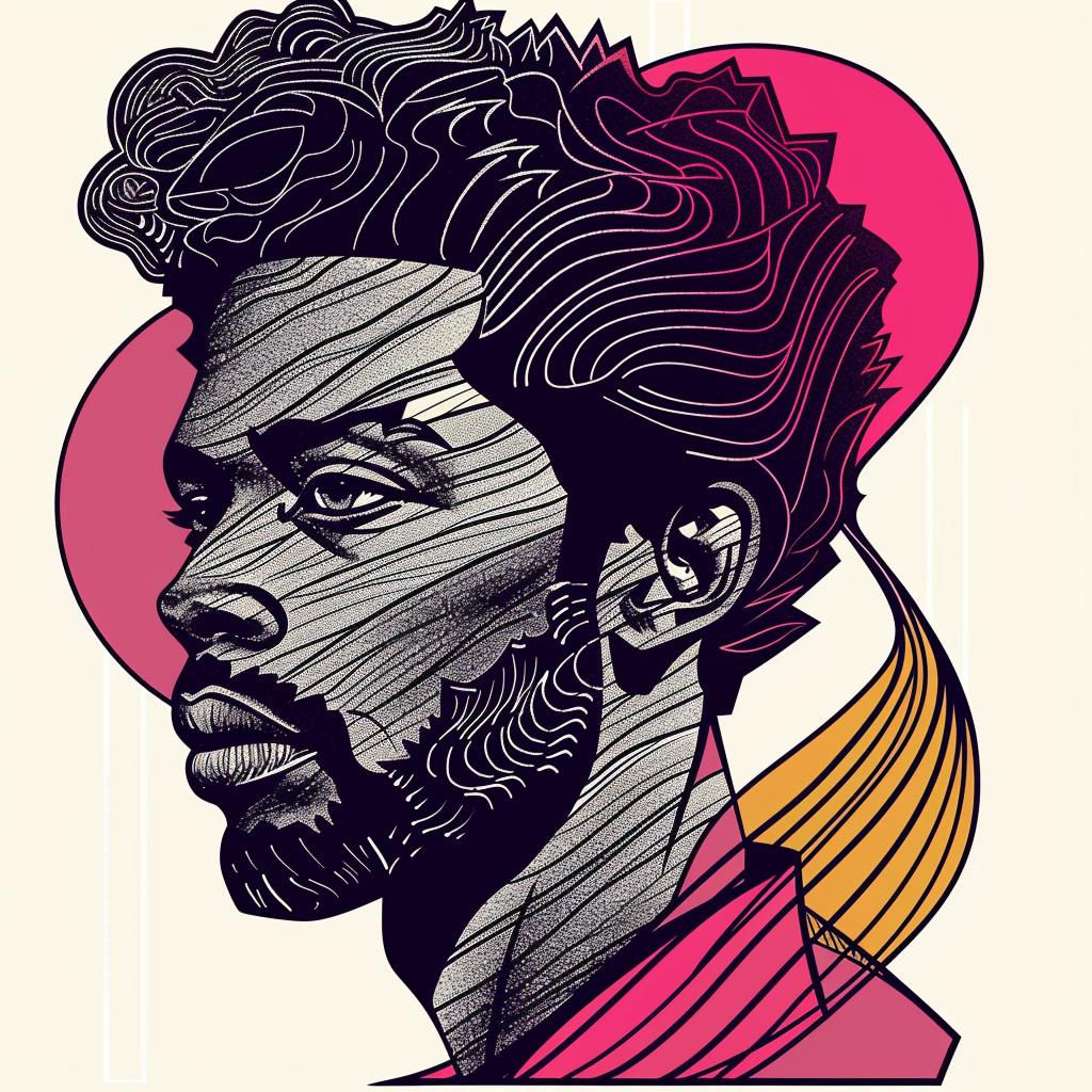 PopArt  man  beard  portrait  curly  creative  vibrant  visual  colorful  expression 937540