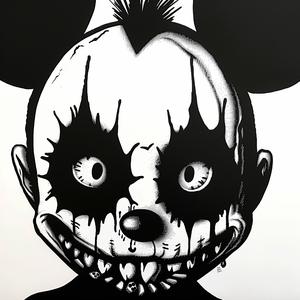 creepy  face  drawing  black  white  expressive  disturbing  art  surreal  portrait 1072670