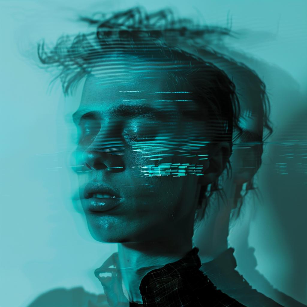 distorted  lighting  glow  black and white  teal  blues  digital  art  Pinterest  photo 961210