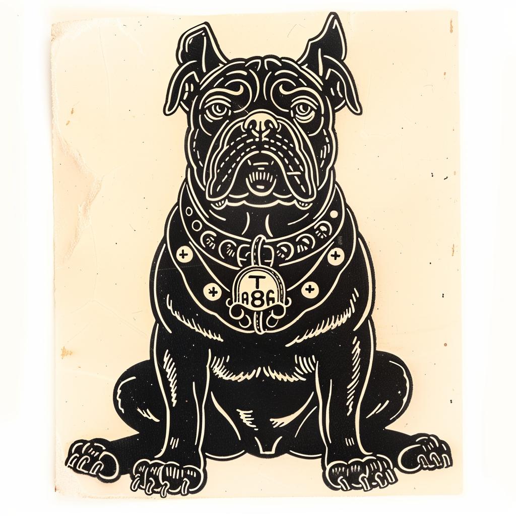 كلب CaneCorso تصميم طوق أسود حيوان أليف لطيف خلفية رسومية 942844