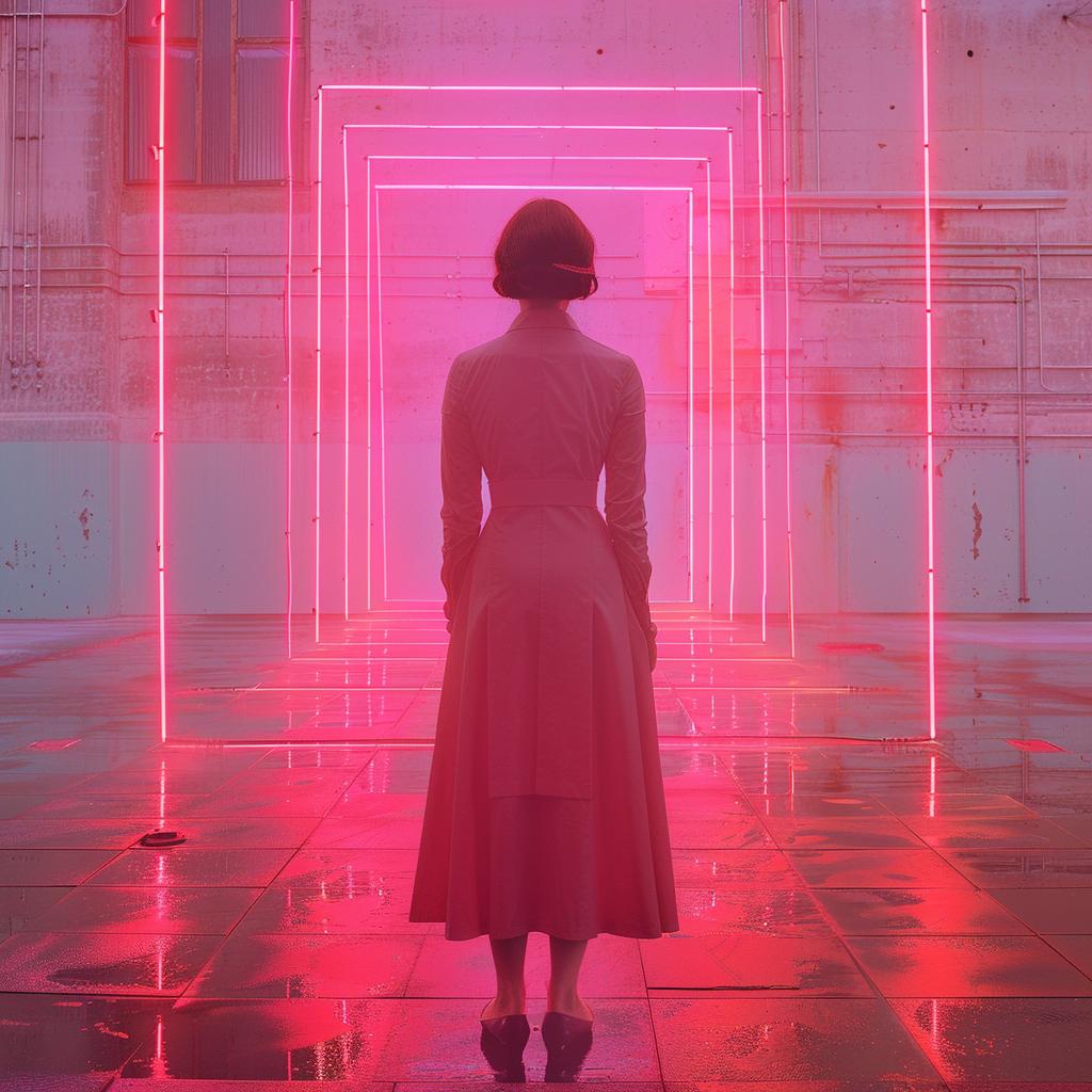 surreal  album  neon  woman  dress  empty  room  creative  secret  society 976766